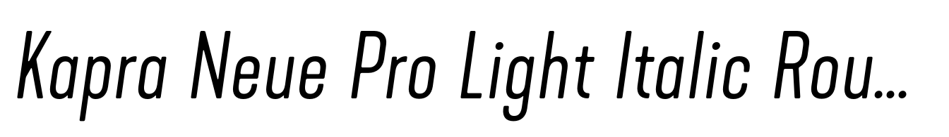 Kapra Neue Pro Light Italic Rounded